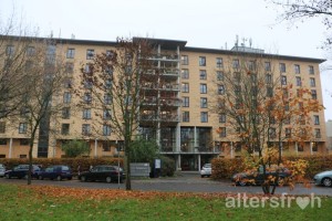 Anwohnerstraße vor der Pflegeeinrichtung Stavangerstraße