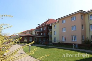 Blick in den Garten, DSG Pflegewohnstift Hönow bei Berlin